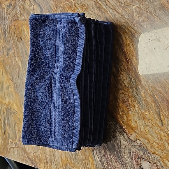 12" x 12" Dark Blue Wash Cloth Towels - Picture 3 of 3